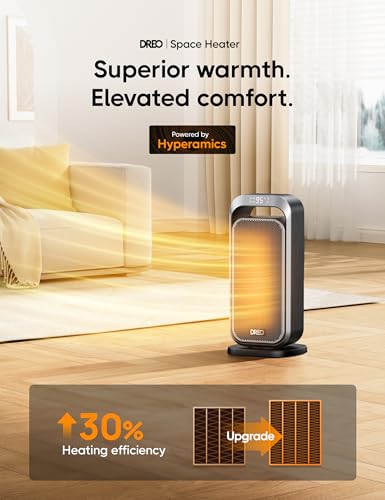 Quiet 1500W Electric Space Heater for Bedroom & Office