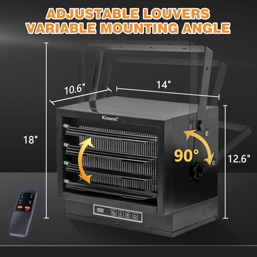 8500W 240V Electric Garage Heater with Remote Fan-Forced Timer