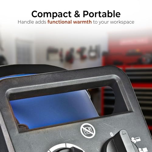 Comfort Zone 5000W 240V Portable Industrial Heater, NEMA 6-30R, Steel, Thermostat & Overheat Protection